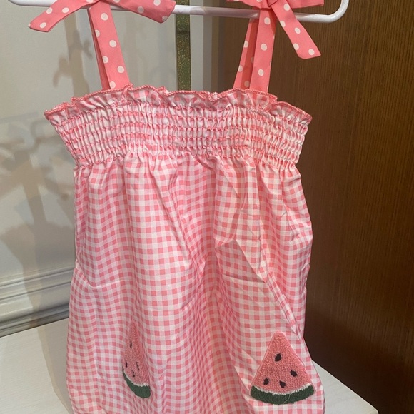 New Gingham Watermelon Dress - Picture 2 of 6